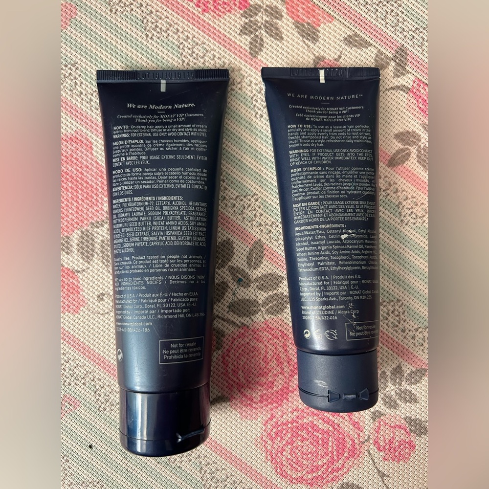 Monat Curl Cream 4.0 oz & 2.5oz Set unsealed - Picture 2 of 3
